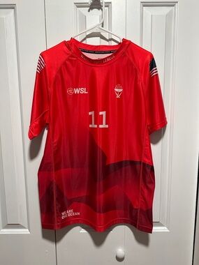 (LIKE NEW) WSL Kelly Slater #11 Red Jersey - Size Medium